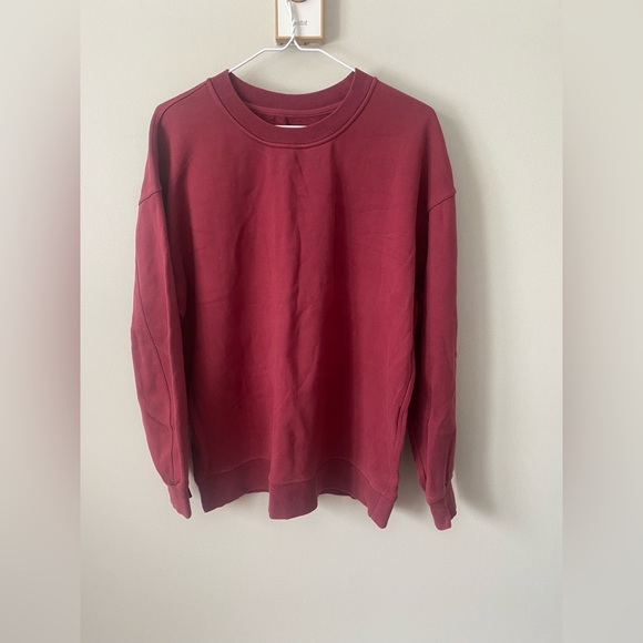 GUC Lululemon Perfectly Oversized Crew, Chianti, Size 4 - Picture 5 of 6